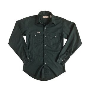 Vintage Craftmaster Regular Fit Men's Green Button-Up Shirt